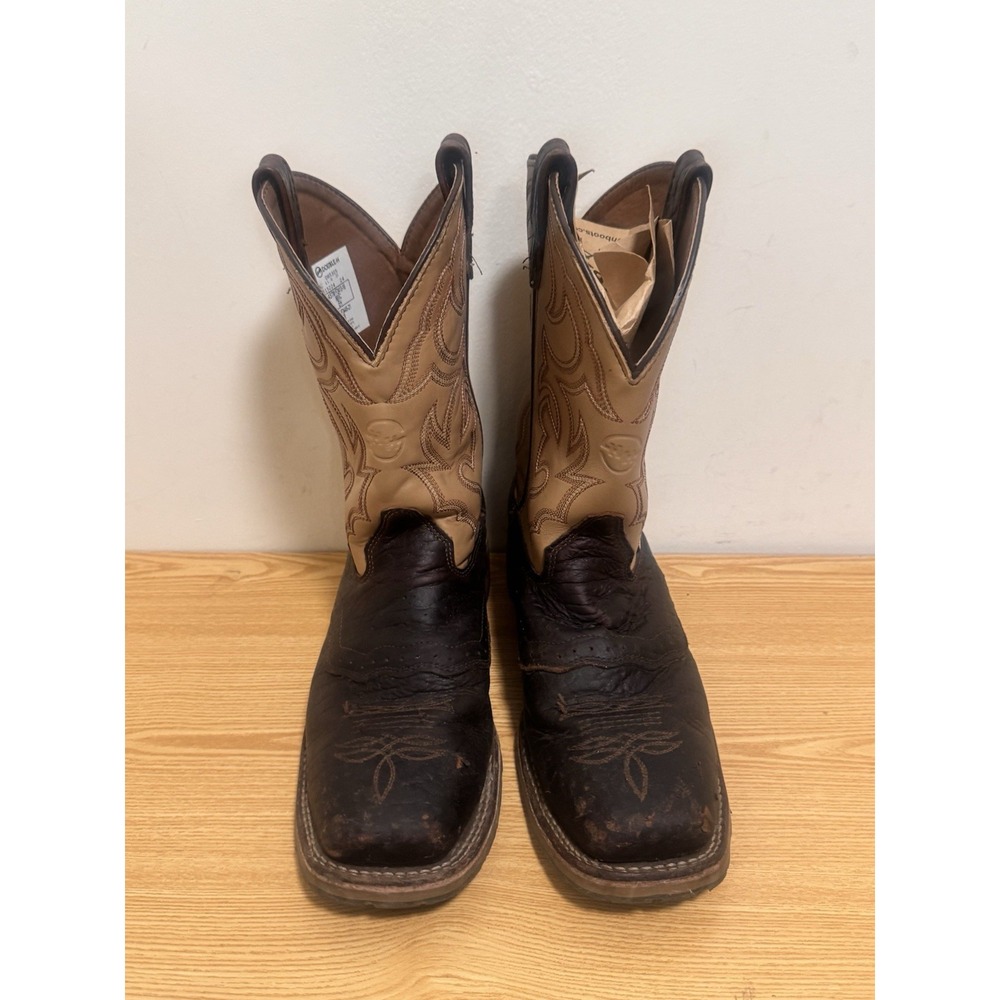 Double H - Graham Men's 11" USA Bison Wide Square Toe I.C.E Roper Boots 11 D - Picture 4 of 9